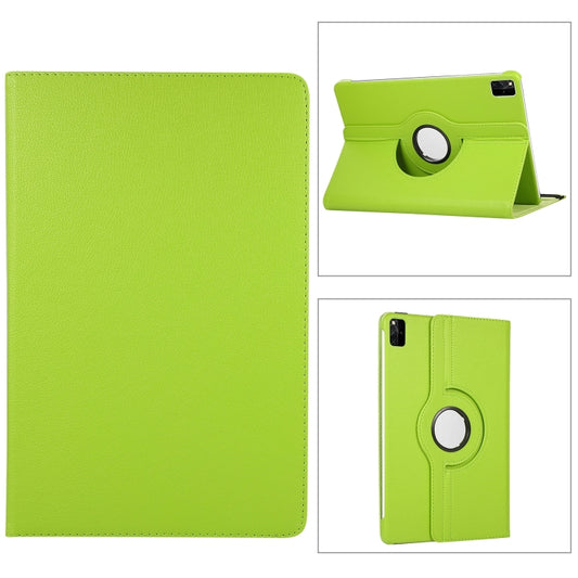 For Lenovo Tab M11 / Xiaoxin Pad 11 2024 360 Degree Rotation Litchi Texture Leather Tablet Case(Green) - Lenovo by buy2fix | Online Shopping UK | buy2fix