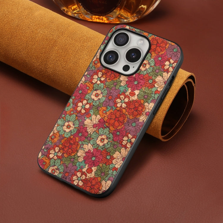 For iPhone 16 Pro Four Seasons Flower Language Series TPU Phone Case(Summer Red) - iPhone 16 Pro Cases by buy2fix | Online Shopping UK | buy2fix