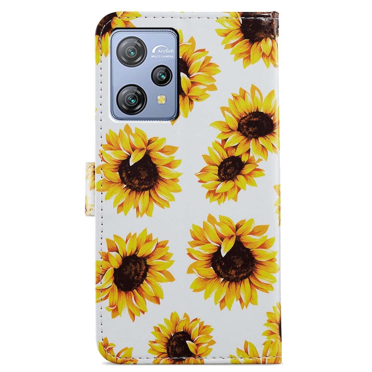 For Blackview A53 Pro Painted Pattern Horizontal Flip Leather Phone Case(Sunflower) - More Brand by buy2fix | Online Shopping UK | buy2fix