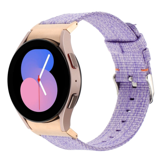 For Samsung Galaxy Watch6/6 Classic/5/5 Pro Nylon Canvas Watch Band(Lavender Purple) - Watch Bands by buy2fix | Online Shopping UK | buy2fix