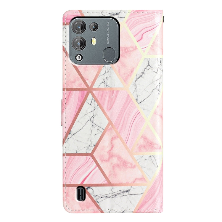 For Blackview A55 Pro Colored Drawing Leather Phone Case(Pink Marble) - More Brand by buy2fix | Online Shopping UK | buy2fix