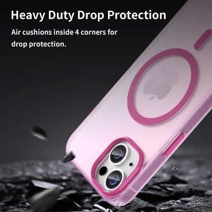 For iPhone 14 MagSafe Frosted Translucent TPU + PC Full Coverage Phone Case(Pink) - iPhone 14 Cases by buy2fix | Online Shopping UK | buy2fix