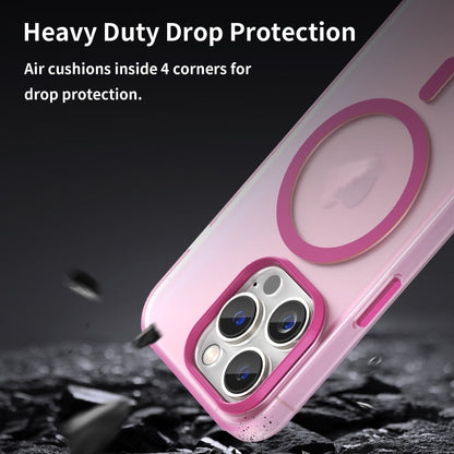 For iPhone 16 Pro Max MagSafe Frosted Translucent TPU + PC Full Coverage Phone Case(Pink) - iPhone 16 Pro Max Cases by buy2fix | Online Shopping UK | buy2fix