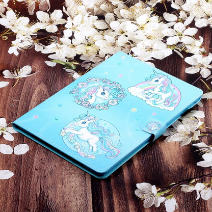 For Lenovo Tab M11/ Xiaoxin Pad 11 2024 Coloured Drawing Stitching Smart Leather Tablet Case(Unicorn) - Lenovo by buy2fix | Online Shopping UK | buy2fix