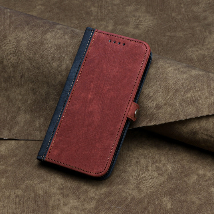 For Xiaomi Redmi K70 Side Buckle Double Fold Hand Strap Leather Phone Case(Red) - K70 Cases by buy2fix | Online Shopping UK | buy2fix