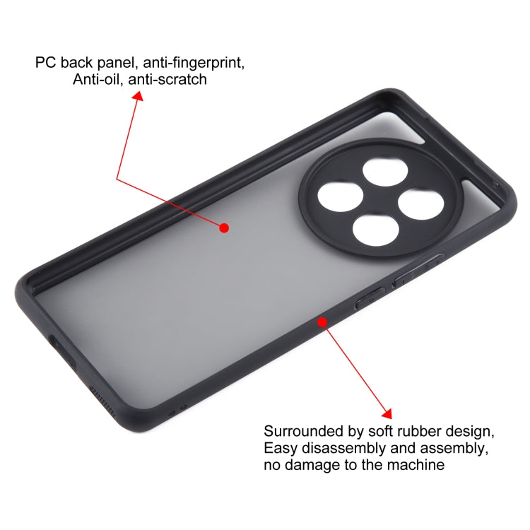 For OPPO A2 Pro Fine Pore Matte Black TPU + PC Phone Case - A2 Pro Cases by buy2fix | Online Shopping UK | buy2fix