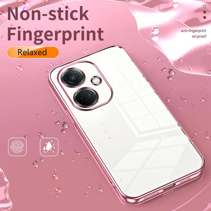 For OPPO K11 Transparent Plating Fine Hole Phone Case(Green) - OPPO Cases by buy2fix | Online Shopping UK | buy2fix