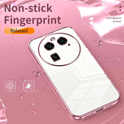 For OPPO Find X6 Transparent Plating Fine Hole Phone Case(Gold) - OPPO Cases by buy2fix | Online Shopping UK | buy2fix