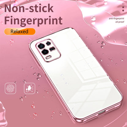 For OPPO K9x Transparent Plating Fine Hole Phone Case(Green) - OPPO Cases by buy2fix | Online Shopping UK | buy2fix