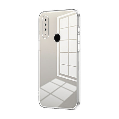 For OPPO A8 / A31 2020 Transparent Plating Fine Hole Phone Case(Transparent) - OPPO Cases by buy2fix | Online Shopping UK | buy2fix