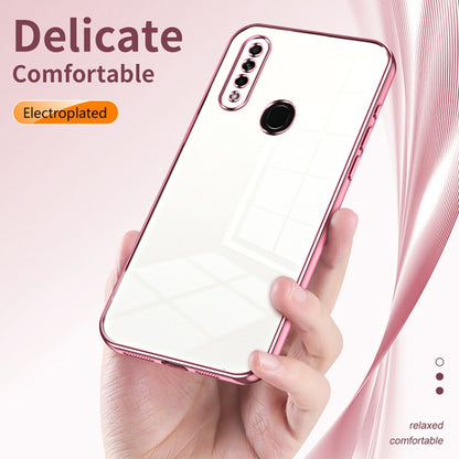 For OPPO A8 / A31 2020 Transparent Plating Fine Hole Phone Case(Transparent) - OPPO Cases by buy2fix | Online Shopping UK | buy2fix