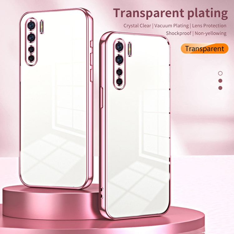 For OPPO A91 Transparent Plating Fine Hole Phone Case(Green) - OPPO Cases by buy2fix | Online Shopping UK | buy2fix