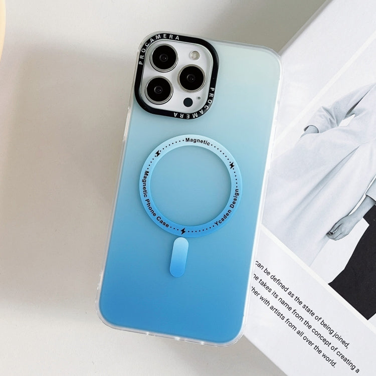 For iPhone 14 MagSafe IMD Gradient PC Hybrid TPU Phone Case(Blue) - iPhone 14 Cases by buy2fix | Online Shopping UK | buy2fix