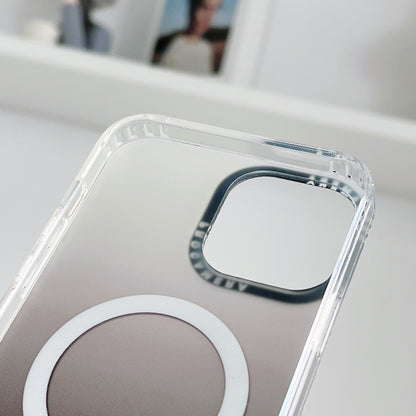For iPhone 13 mini MagSafe IMD Gradient PC Hybrid TPU Phone Case(Orange) - iPhone 13 mini Cases by buy2fix | Online Shopping UK | buy2fix