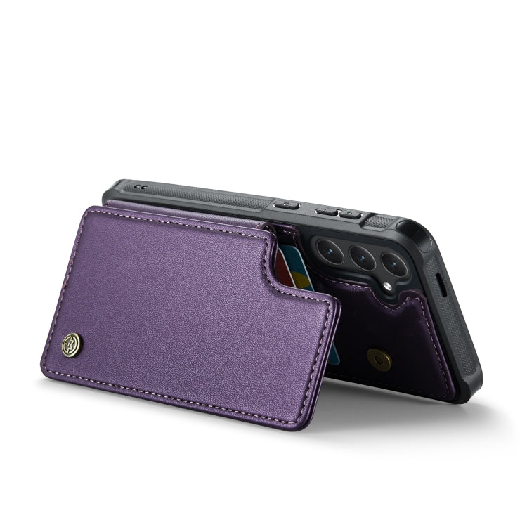 For Samsung Galaxy S24 5G CaseMe C22 PC+TPU Business Style RFID Anti-theft Leather Phone Case(Purple) - Galaxy S24 5G Cases by CaseMe | Online Shopping UK | buy2fix