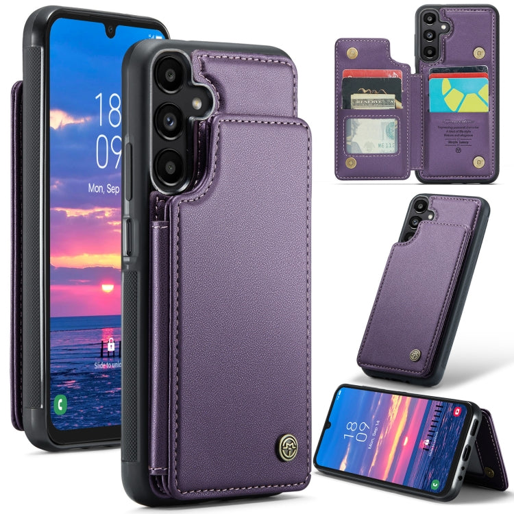 For Samsung Galaxy A25 4G CaseMe C22 PC+TPU Business Style RFID Anti-theft Leather Phone Case(Purple) - Galaxy Phone Cases by CaseMe | Online Shopping UK | buy2fix