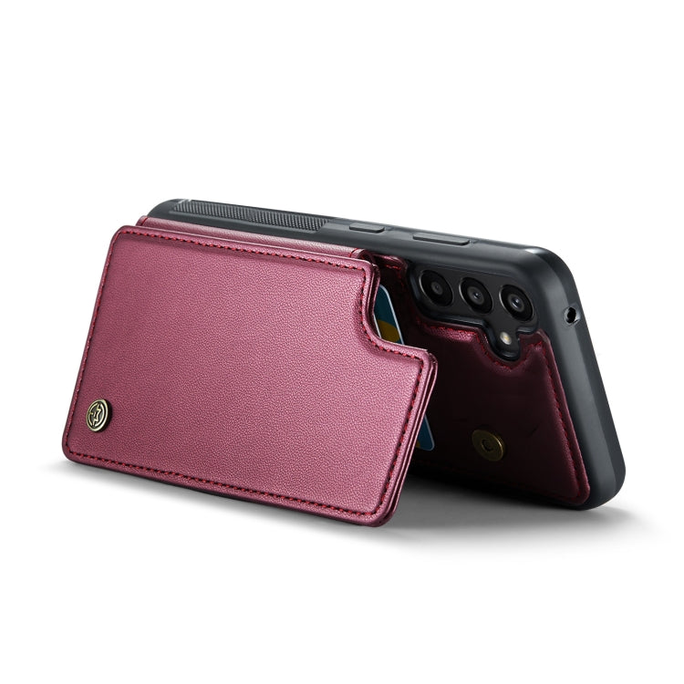 For Samsung Galaxy A35 5G CaseMe C22 PC+TPU Business Style RFID Anti-theft Leather Phone Case(Wine Red) - Galaxy Phone Cases by CaseMe | Online Shopping UK | buy2fix