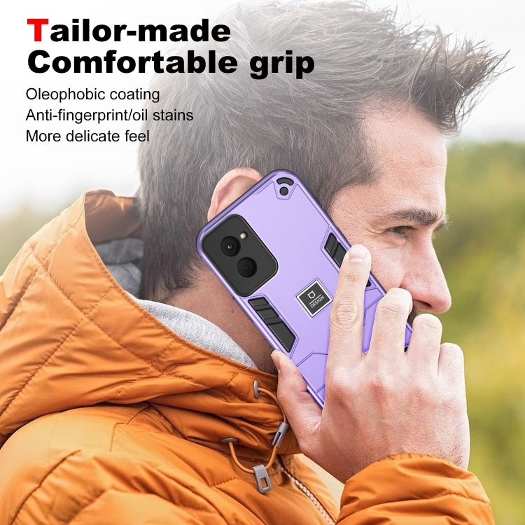 For Motorola Moto G Power 2024 2 in 1 Shockproof Phone Case(Purple) - Motorola Cases by buy2fix | Online Shopping UK | buy2fix