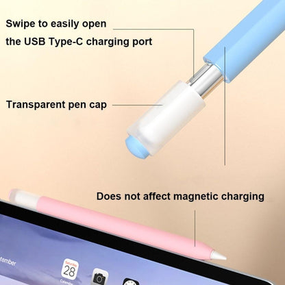 For Apple Pencil (USB-C) Jelly Silicone Stylus Pen Protective Cover(Matcha Green) - Pencil Accessories by buy2fix | Online Shopping UK | buy2fix