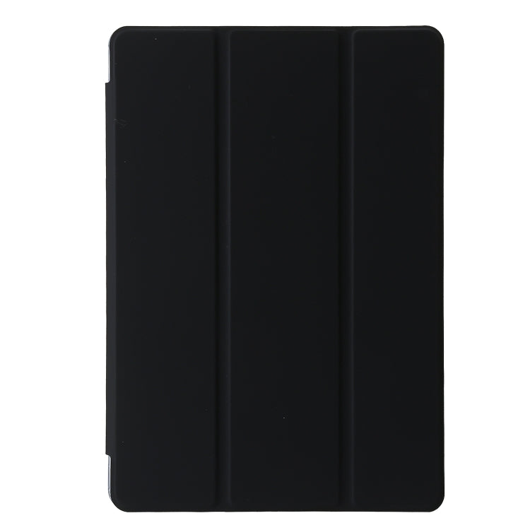 For Lenovo Tab M11 /Xiaoxin Pad 11 2024 Clear Acrylic 3-Fold Leather Tablet Case(Black) - Lenovo by buy2fix | Online Shopping UK | buy2fix