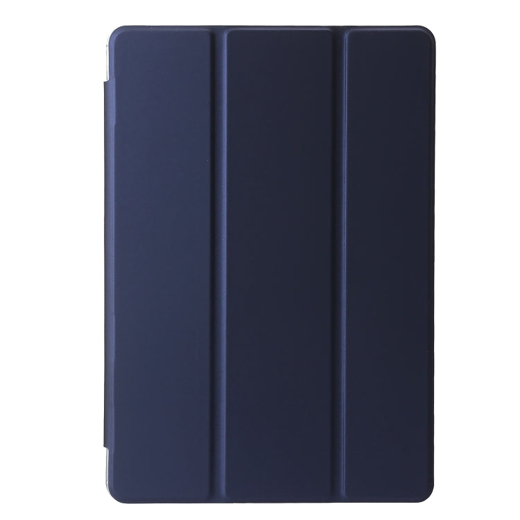 For Lenovo Tab M11 /Xiaoxin Pad 11 2024 Clear Acrylic 3-Fold Leather Tablet Case(Dark Blue) - Lenovo by buy2fix | Online Shopping UK | buy2fix