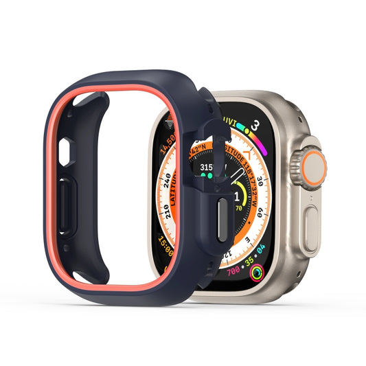 For Apple Watch Ultra 2 49mm / Ultra 49mm DUX DUCIS Bamo Series Hollow PC + TPU Watch Protective Case(Midnight Blue+Orange) - Watch Cases by DUX DUCIS | Online Shopping UK | buy2fix