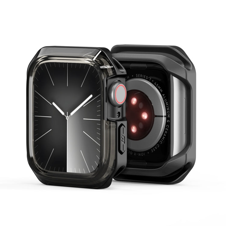 For Apple Watch 4 / 5 / 6 / SE 44mm DUX DUCIS Tamo Series Hollow PC + TPU Watch Protective Case(Translucent Black) - Watch Cases by DUX DUCIS | Online Shopping UK | buy2fix