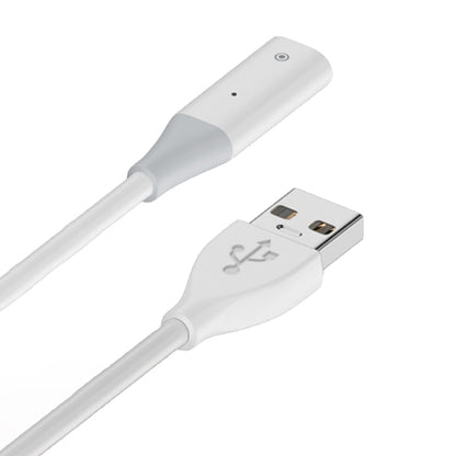 For Apple Pencil 1 USB to 8 Pin Stylus Charging Cable with Indicator Light, Length:0.5m(White) - Pencil Accessories by buy2fix | Online Shopping UK | buy2fix