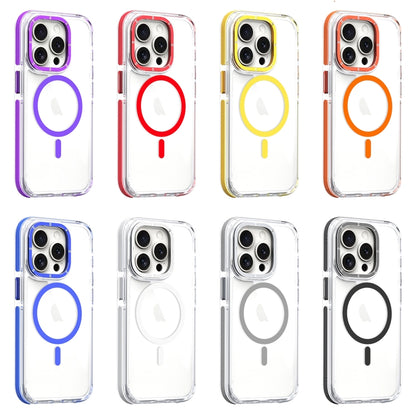 For iPhone 13 Pro Dual-Color Clear Acrylic Hybrid TPU MagSafe Phone Case(Orange) - iPhone 13 Pro Cases by buy2fix | Online Shopping UK | buy2fix