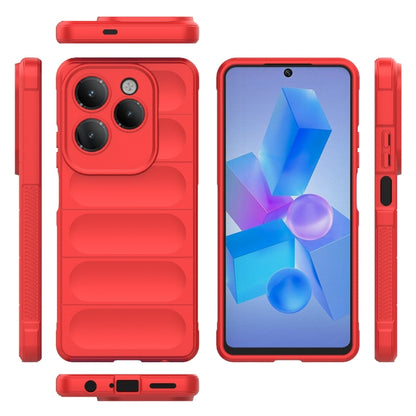 For Infinix Hot 40 Pro / Hot 40 Magic Shield TPU + Flannel Phone Case(Red) - Infinix Cases by buy2fix | Online Shopping UK | buy2fix