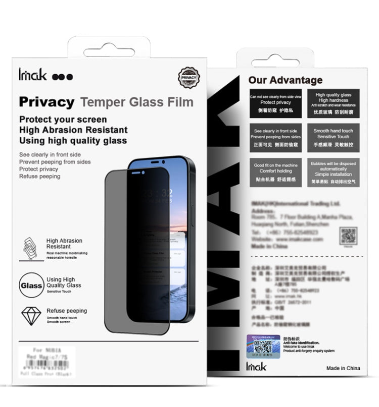 For Honor X50 5G imak 3D Curved HD Full Screen Anti-spy Tempered Glass Protective Film - Honor Tempered Glass by imak | Online Shopping UK | buy2fix