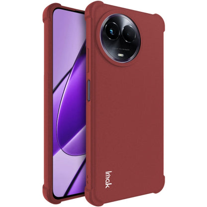 For Realme 11 5G Global/11x 5G Global/C67 5G Global imak Shockproof Airbag TPU Phone Case(Matte Red) - Realme Cases by imak | Online Shopping UK | buy2fix
