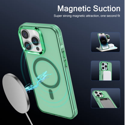 For iPhone 15 Pro Electroplated IMD Magsafe PC Hybrid TPU Phone Case(Green) - iPhone 15 Pro Cases by buy2fix | Online Shopping UK | buy2fix