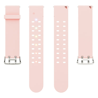 For Apple Watch Series 2 38mm Luminous Colorful Light Silicone Watch Band(Pink) - Watch Bands by buy2fix | Online Shopping UK | buy2fix