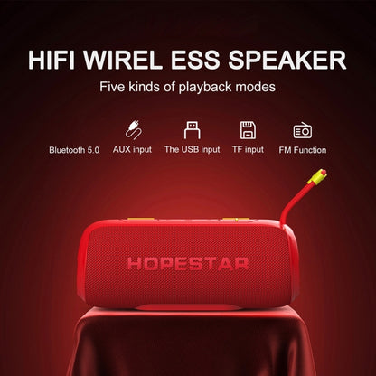 HOPESTAR P26 Outdoor Portable lPX6 Waterproof Dazzling Bluetooth Speaker(Red) - Waterproof Speaker by HOPESTAR | Online Shopping UK | buy2fix