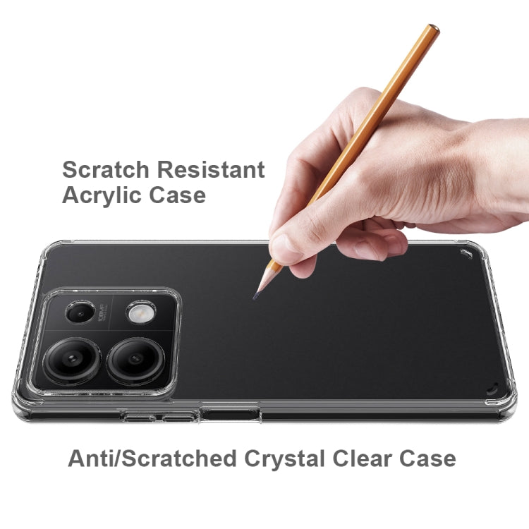 For Xiaomi Redmi Note 13 5G Scratchproof Acrylic TPU Phone Case(Transparent) - Note 13 Cases by buy2fix | Online Shopping UK | buy2fix