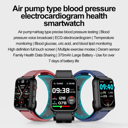 TK63 1.91 Inch Color Screen Air Pump Smart Watch, Supports Blood Pressure Monitoring / ECG(Black) - Smart Watches by buy2fix | Online Shopping UK | buy2fix