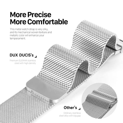 For Apple Watch SE 2023 40mm DUX DUCIS Milanese Pro Series Stainless Steel Watch Band(Silver) - Watch Bands by DUX DUCIS | Online Shopping UK | buy2fix