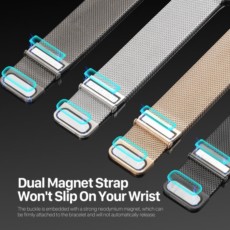 For Apple Watch Series 9 41mm DUX DUCIS Milanese Pro Series Stainless Steel Watch Band(Black) - Watch Bands by DUX DUCIS | Online Shopping UK | buy2fix