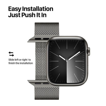 For Apple Watch Series 9 41mm DUX DUCIS Milanese Pro Series Stainless Steel Watch Band(Graphite) - Watch Bands by DUX DUCIS | Online Shopping UK | buy2fix