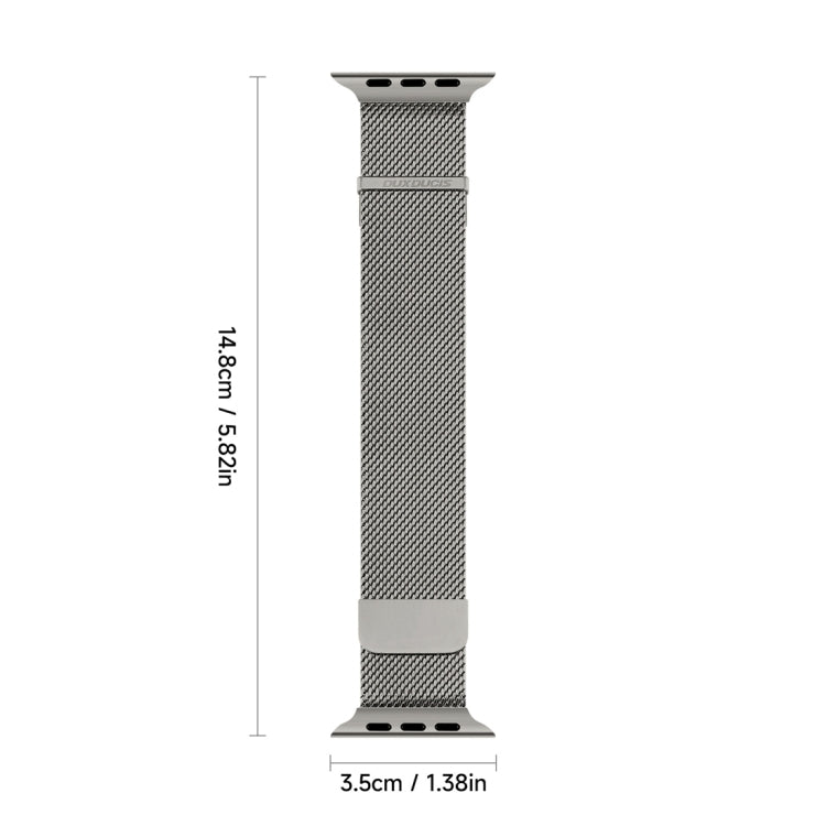 For Apple Watch Series 8 45mm DUX DUCIS Milanese Pro Series Stainless Steel Watch Band(Graphite) - Watch Bands by DUX DUCIS | Online Shopping UK | buy2fix