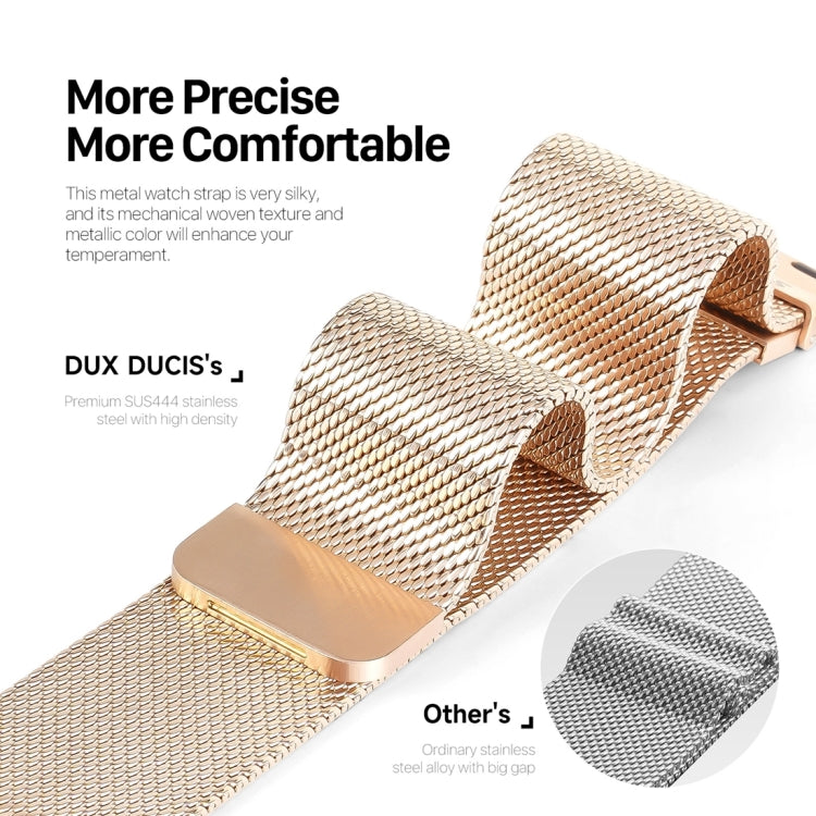 For Apple Watch Series 7 45mm DUX DUCIS Milanese Pro Series Stainless Steel Watch Band(Gold) - Watch Bands by DUX DUCIS | Online Shopping UK | buy2fix