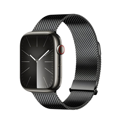 For Apple Watch SE 44mm DUX DUCIS Milanese Pro Series Stainless Steel Watch Band(Black) - Watch Bands by DUX DUCIS | Online Shopping UK | buy2fix