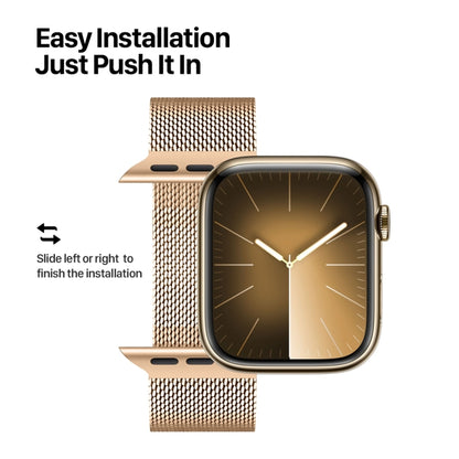 For Apple Watch Series 4 40mm DUX DUCIS Milanese Pro Series Stainless Steel Watch Band(Gold) - Watch Bands by DUX DUCIS | Online Shopping UK | buy2fix