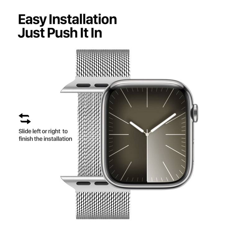 For Apple Watch 38mm DUX DUCIS Milanese Pro Series Stainless Steel Watch Band(Silver) - Watch Bands by DUX DUCIS | Online Shopping UK | buy2fix