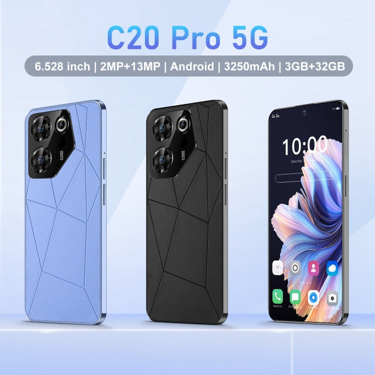 C20 Pro 5G / U32, 3GB+32GB, 6.528 inch Face Identification Android 10.0 MTK6737 Quad Core, Network: 4G, OTG, Dual SIM(Black) -  by buy2fix | Online Shopping UK | buy2fix