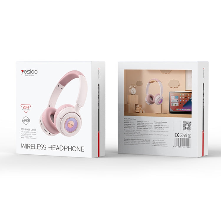 Yesido EP06 Children Over-Ear Bluetooth Headphones(Blue) - Headset & Headphone by Yesido | Online Shopping UK | buy2fix