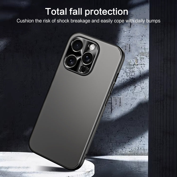 For iPhone 14 Pro R-JUST RJ-61 Electroplating Frosted TPU + PC Phone Case(Grey) - iPhone 14 Pro Cases by R-JUST | Online Shopping UK | buy2fix