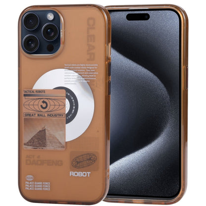 For iPhone 15 Pro TGVIS Space Series Explore Laser CD MagSafe Magnetic Phone Case(Brown) - iPhone 15 Pro Cases by TGVIS | Online Shopping UK | buy2fix