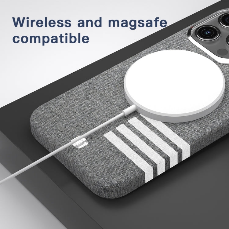 For iPhone 15 Pro TGVIS Vida Series MagSafe Magnetic Phone Case(Grey) - iPhone 15 Pro Cases by TGVIS | Online Shopping UK | buy2fix